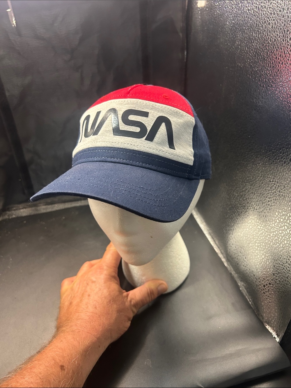 NASA Logo Kids' Tricolor Baseball Cap - Red, White & Blue